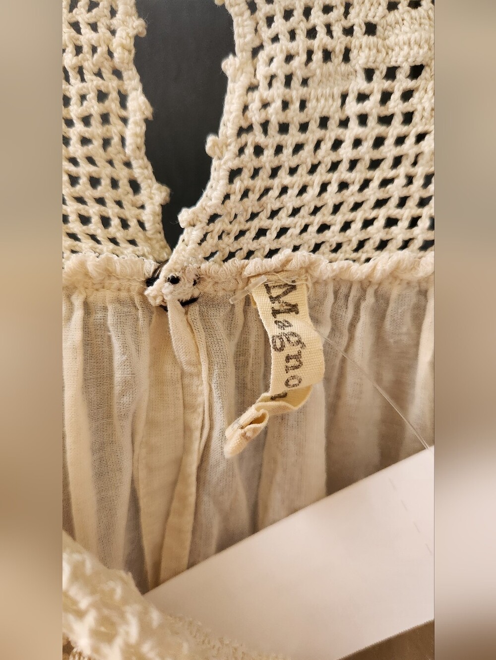 Magnolia Pearl Love Crochet Neckline Top - Picture 4 of 7